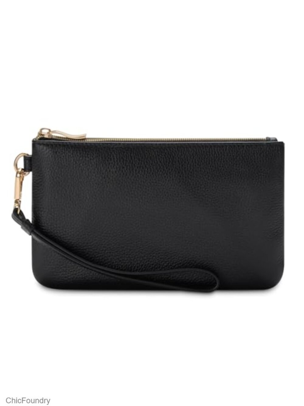 Genuine Leather Wristlet Purse Small Soft Clutch Detachable Strap